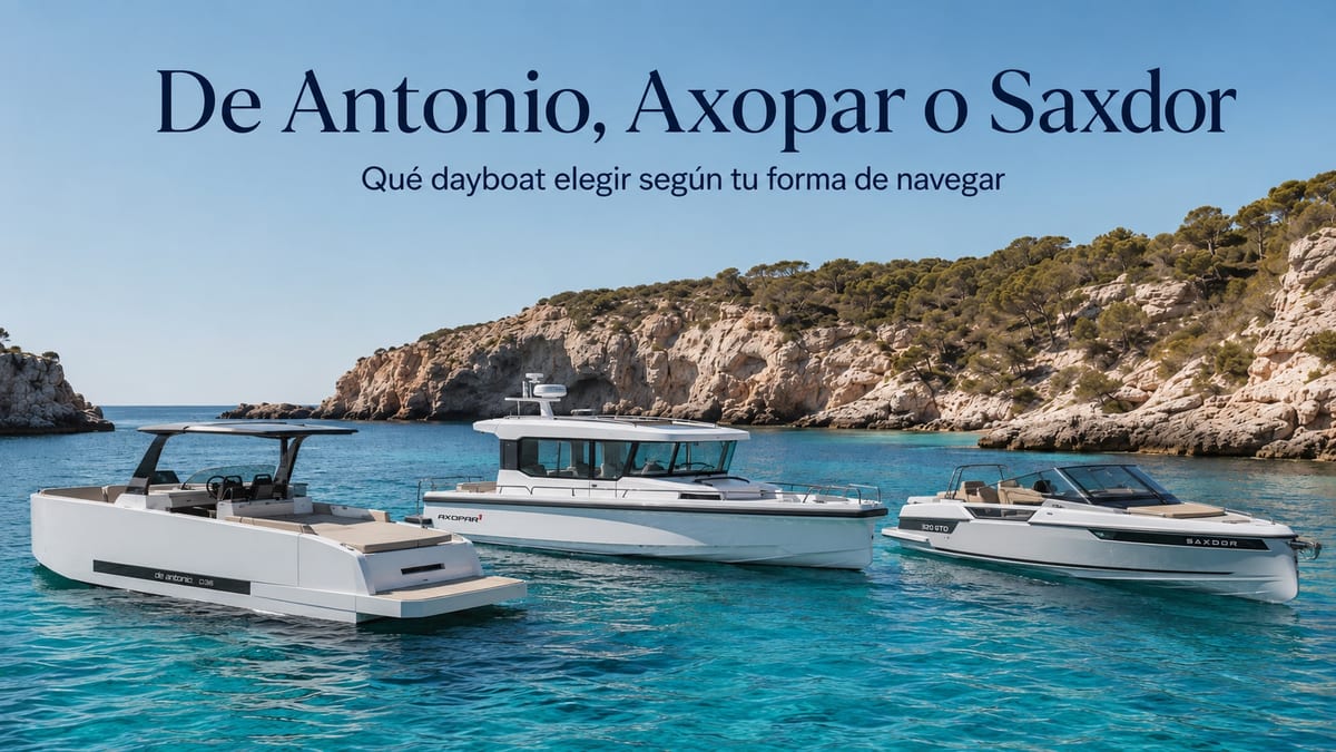 De Antonio, Axopar oder Saxdor: welches Dayboat wähle ich je nach meiner Art zu segeln